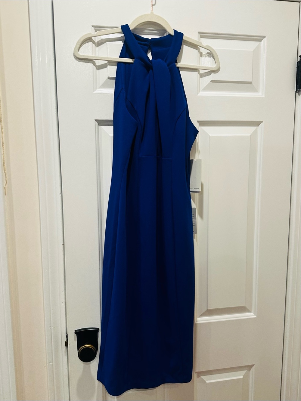 Elegant Royal Blue Halter Dress - Julia Jordan, size 4, new with tags!